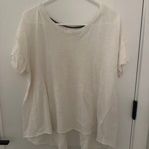 Pilcro Cream Short Sleeve Tee from Anthropologie